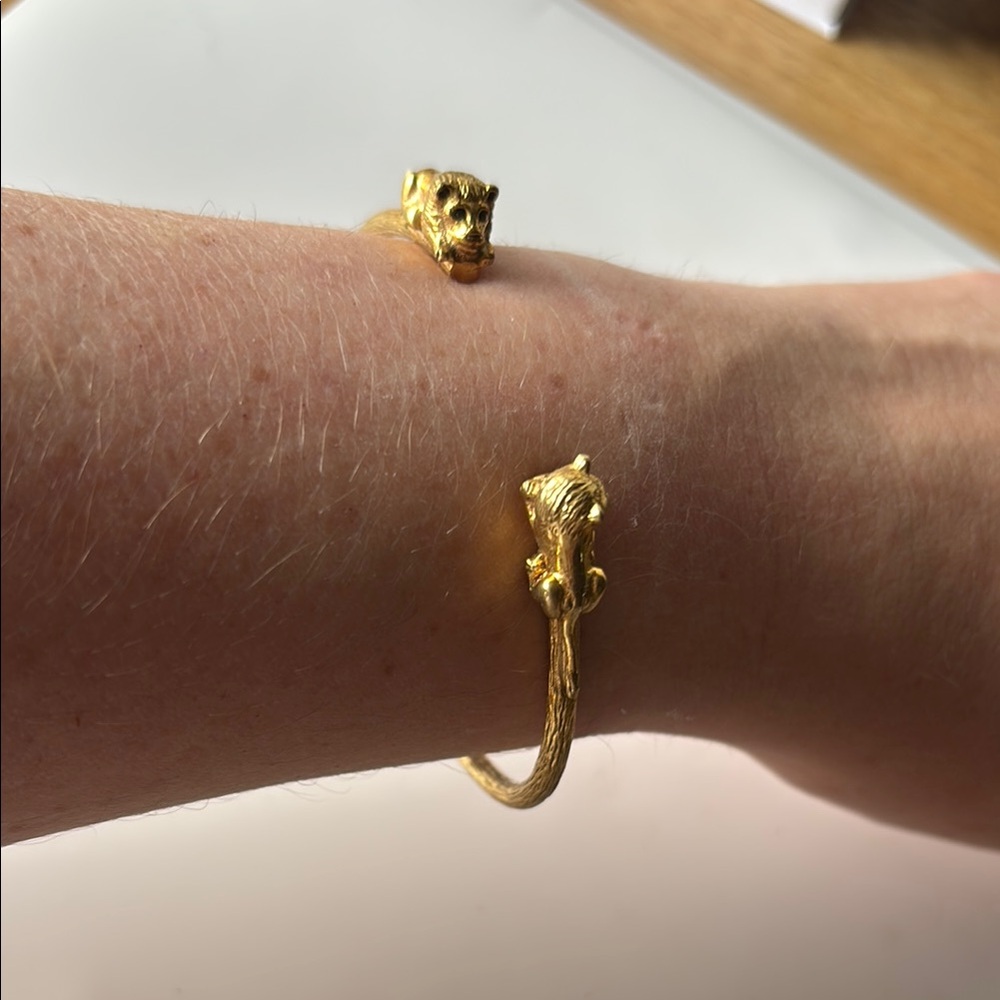 Gold Panther Cuff Bracelet
